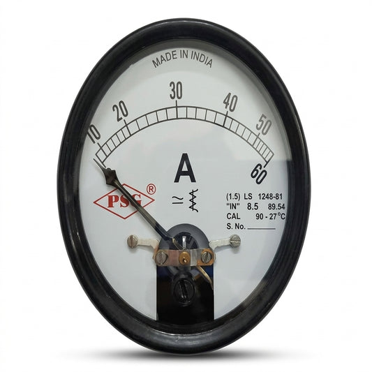 Ampere Meter Gauge 0-60Amp - Round Shape - Analog