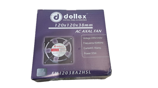 Dollex Cabinet Fan Square 220 V - AC Axal Fan - 4Inch (Pack of 2)