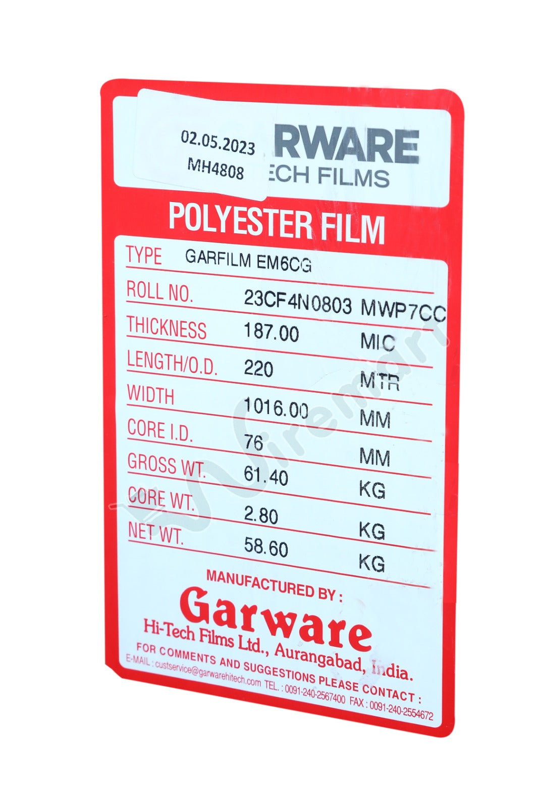 Polyester Film Brand Garware