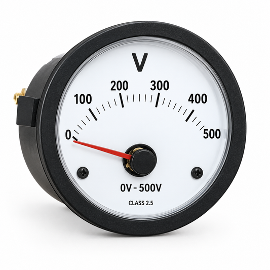 Analog Voltmeter Gauge 0–500V Round Type | Wiremart