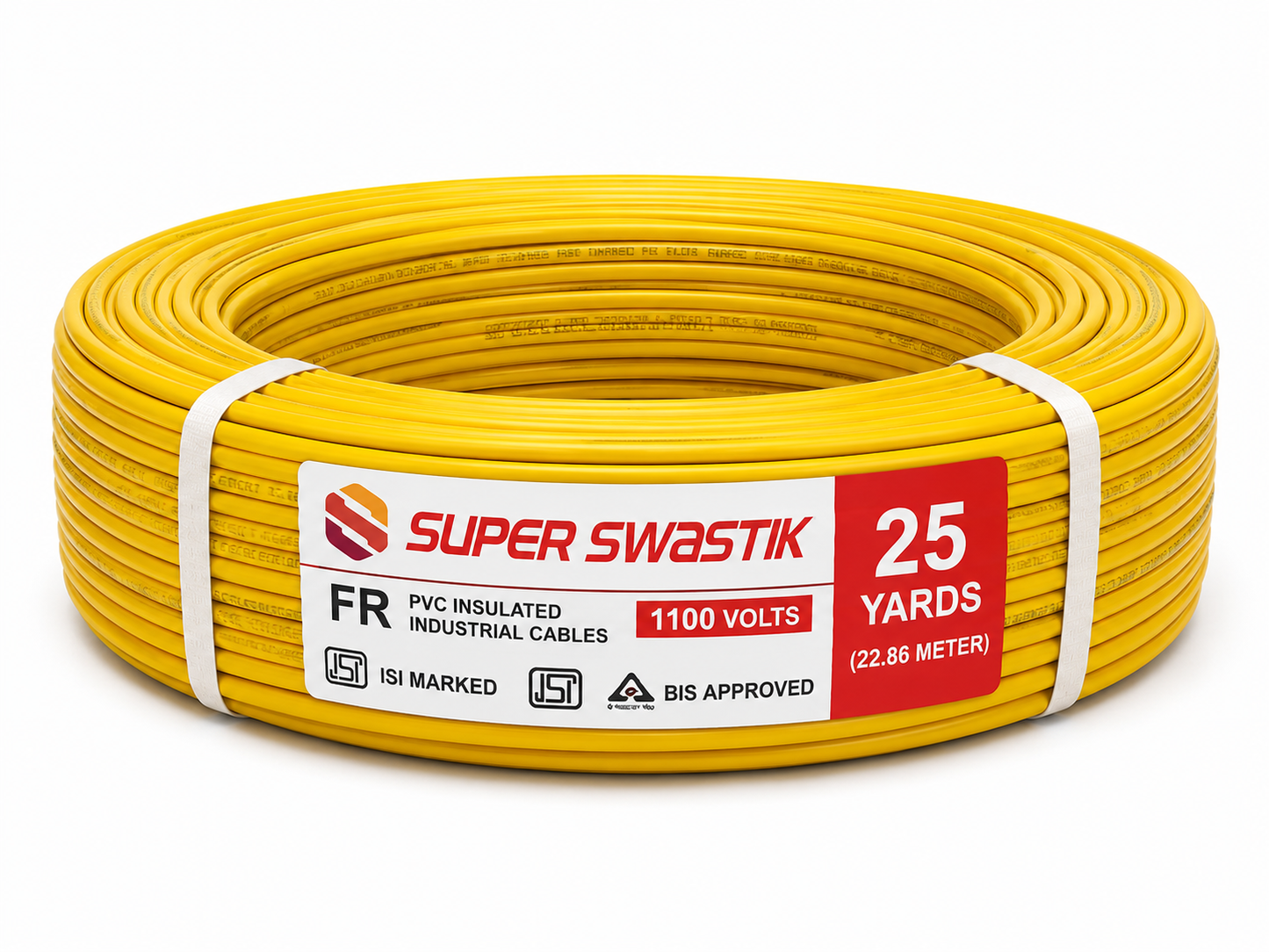 Super Swastik FR House Wire 25 Yard (22.86 Meter), 1100V, ISI Marked, BIS Approved, Copper Conductor, PVC Insulated