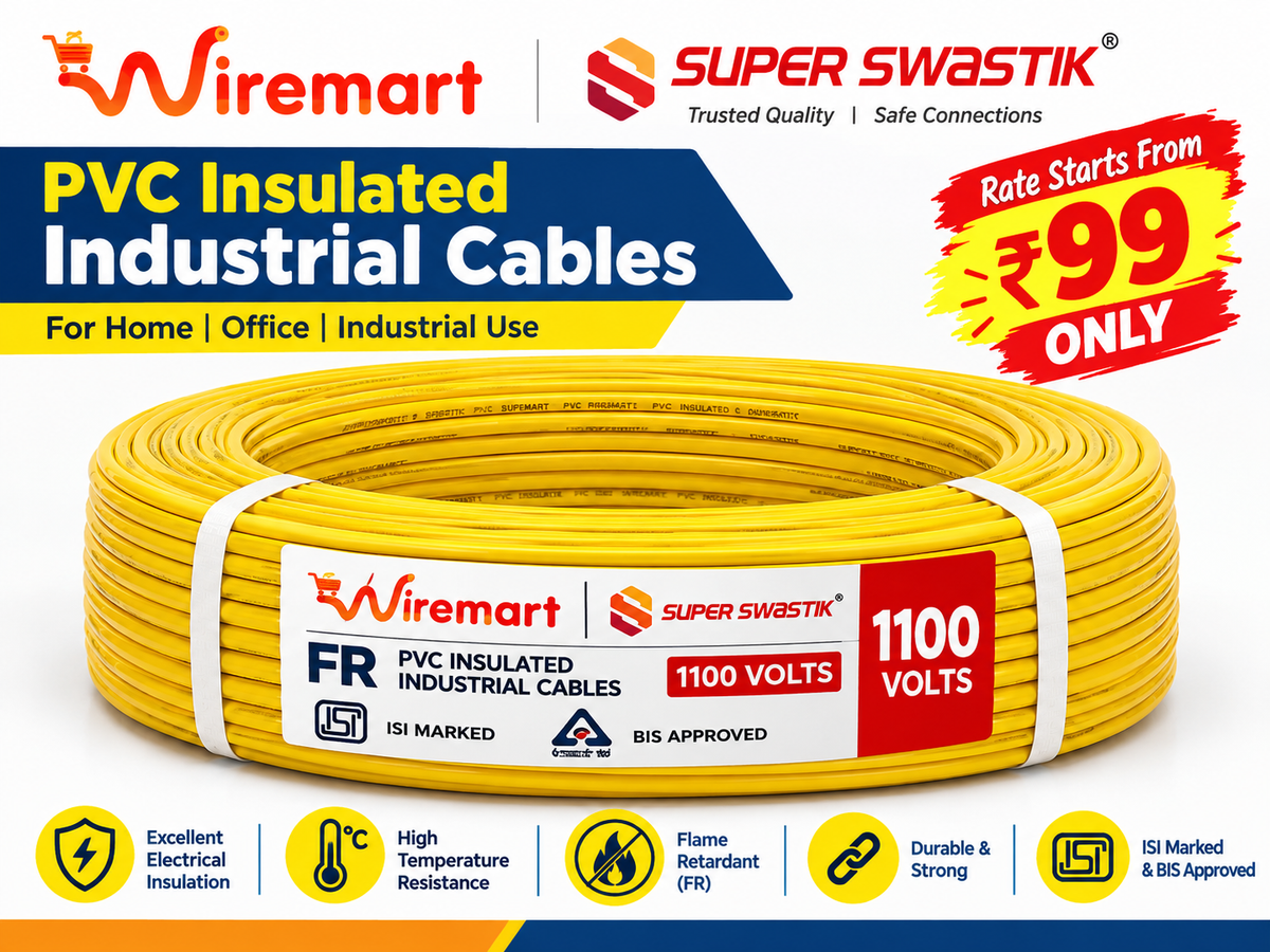₹99 Only - Super Swastik FR Copper House Wire (1100V, BIS Approved)
