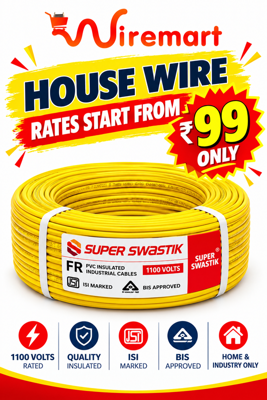 ₹99 Only - Super Swastik FR Copper House Wire (1100V, BIS Approved)