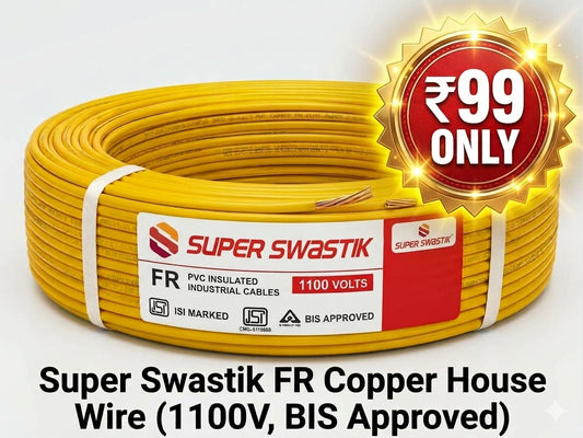 ₹99 Only - Super Swastik FR Copper House Wire (1100V, BIS Approved)