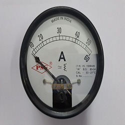 PSG एम्पीयर मीटर गेज 0-60Amp - गोल आकार - एनालॉग